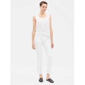 Eileen Fisher System Organic Cotton Slim Ankle White Jean